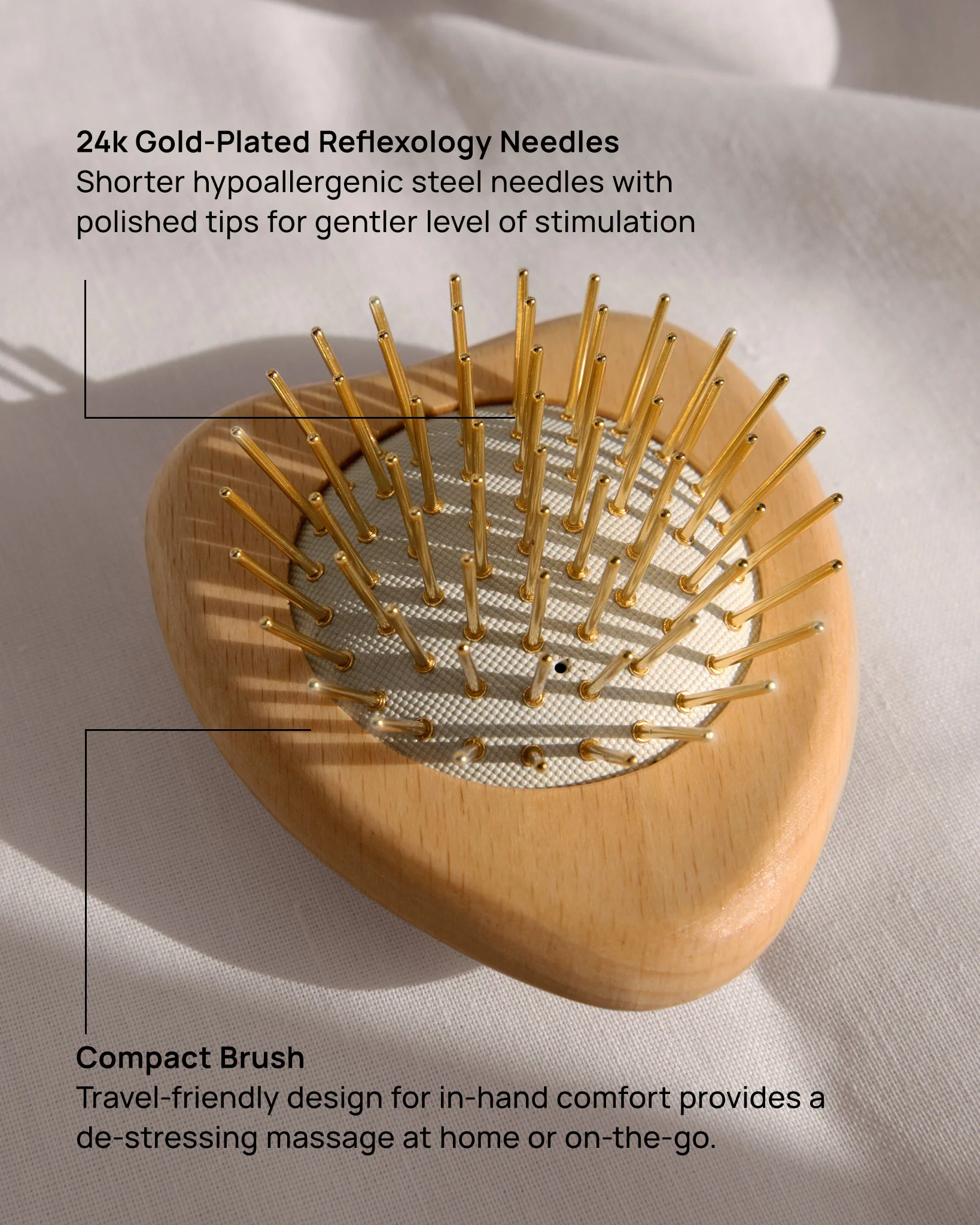 Gua Sha Hair & Scalp Brush: Love Heart Wooden Edition (Less Than Perfect) - Image 5